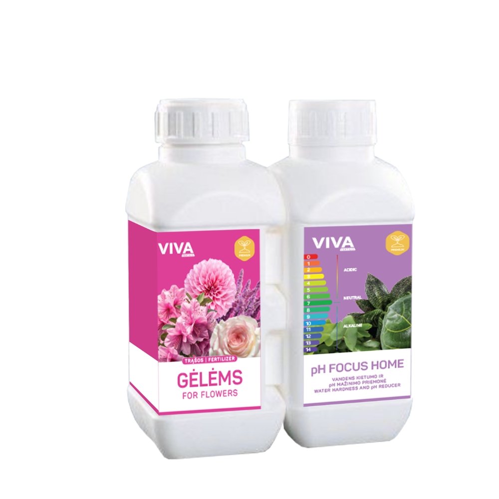TRĄŠOS GĖLĖMS + pH FOCUS HOME (0,5 l+ 0,5 l)
